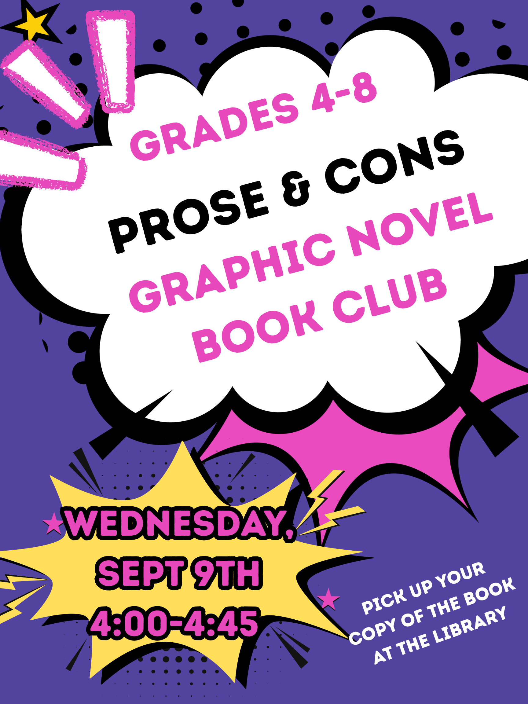 Graphic Novel PROSE & CONS 9-26