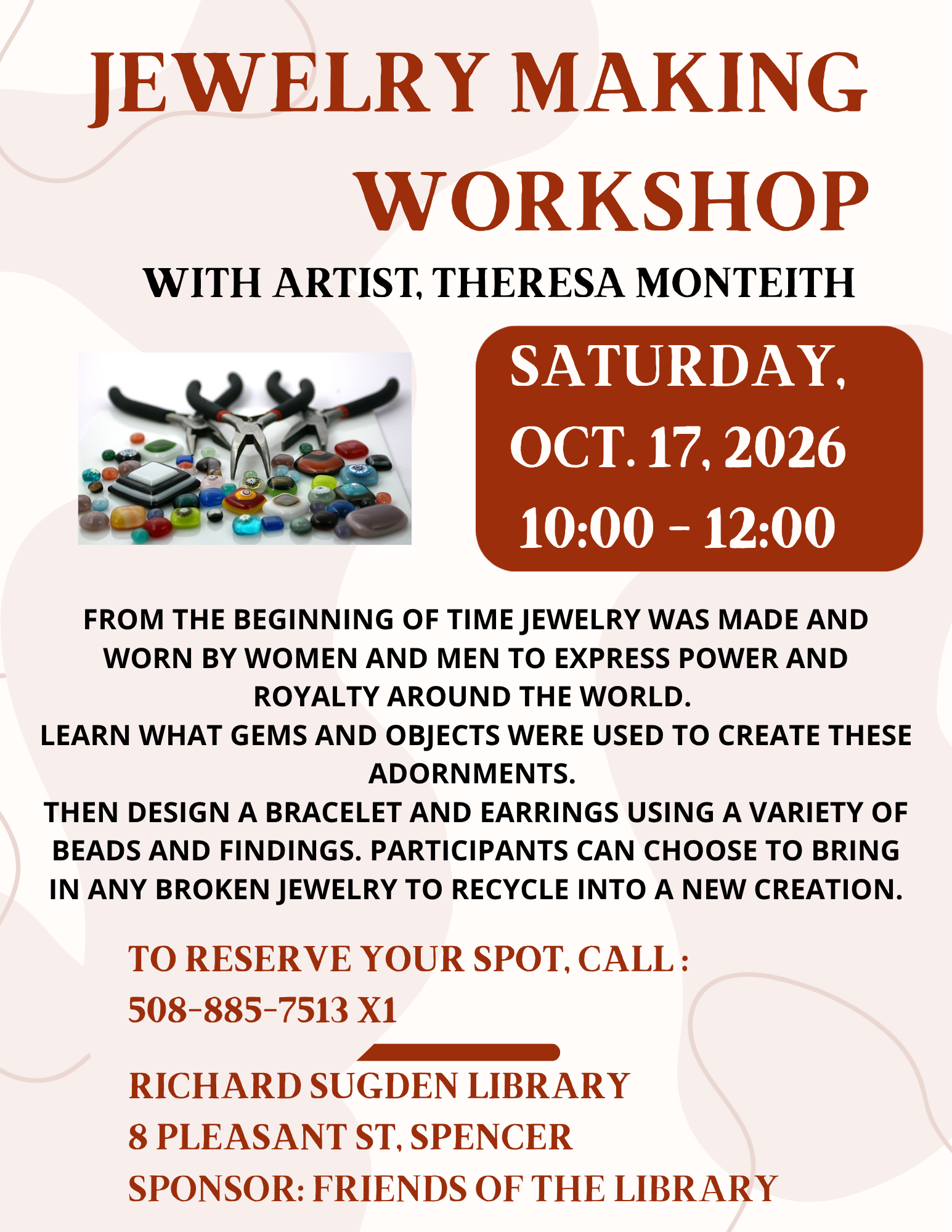 Jewelry Making Workshop 10-17-26