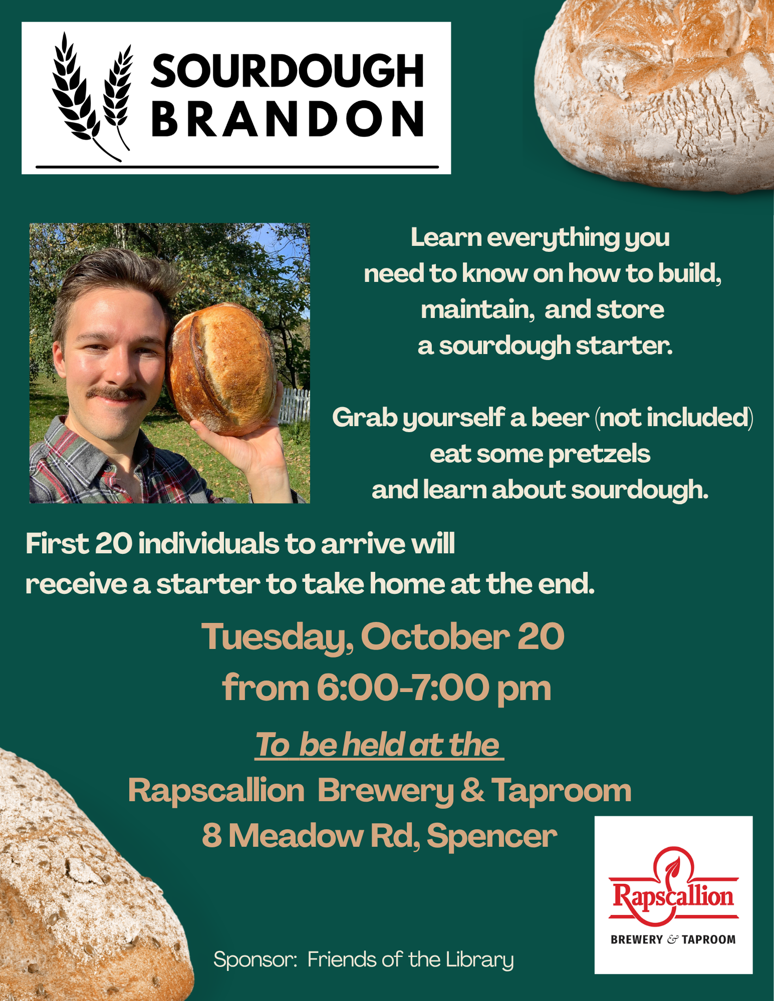 Sourdough Brandon @ Rapscallion 10-20-26 2nd flyer